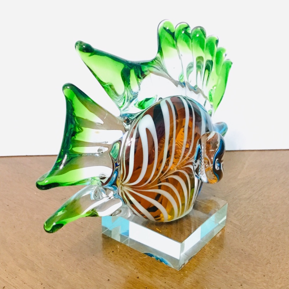 Vintage GCA Art Glass Multi Color Fish Sculpture - Picture 4 of 8